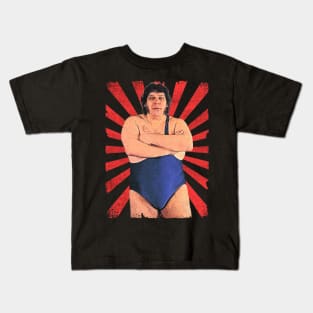 Andre The Gian wrestling vintage fan Art Kids T-Shirt